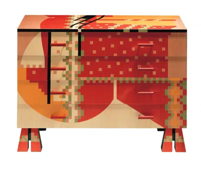 Pre-owned Zanotta Edizioni Calamobio Chest Of Drawers In Wood By Alessandro Mendini In Brown