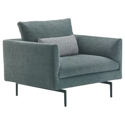 Pre-owned Zanotta Flamingo Armchair In Teatro Upholstery With Black Painted Aluminum Frame