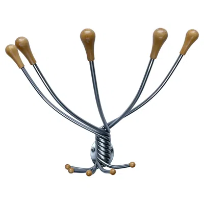 Pre-owned Zanotta Italian Postmodern Octopus Wall Coat Rack, De Pas, Lomazzi, D`urbino For  In Brown