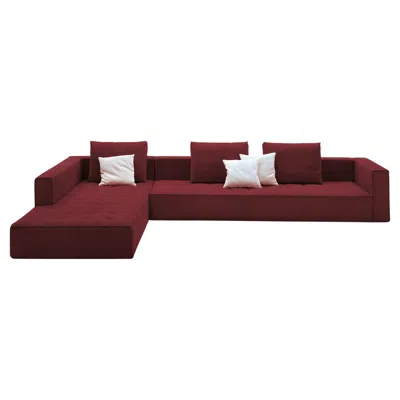 Pre-owned Zanotta Kilt Modular Sofa In Quadrifoglio Fabric By Emaf Progetti In Brown