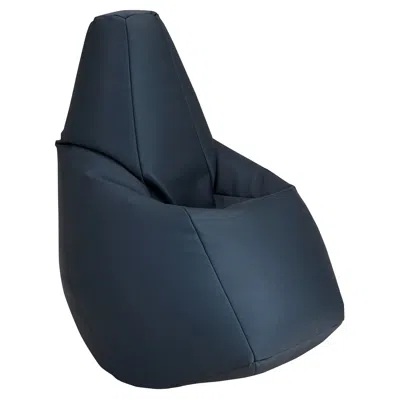 Pre-owned Zanotta Large Sacco In Navy Blue Vip Fabric By Gatti, Paolini, Teodoro