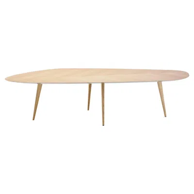 Pre-owned Zanotta Large Tweed Table In Natural Oak Top And Frame By Garcia Cumini In Brown