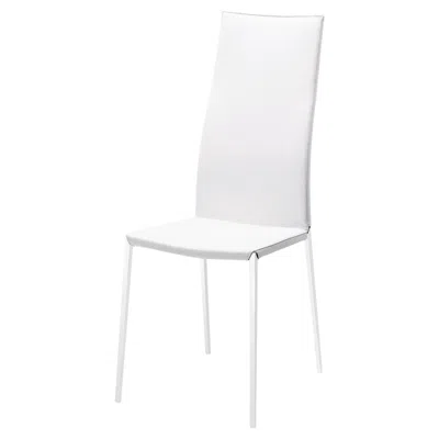 Pre-owned Zanotta Lialta Chair In White Upholstery With White Aluminum Frame