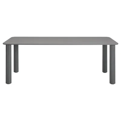 Pre-owned Zanotta Marcuso Table In Plate Glass Top & Stainless Steel Legs By Marco Zanuso In Gray