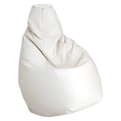 Pre-owned Zanotta Medium Sacco In White Vip Fabric By Gatti, Paolini, Teodoro