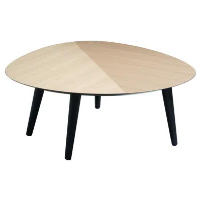 Pre-owned Zanotta Medium Tweed Mini Table In Natural Oak Top With Black Frame