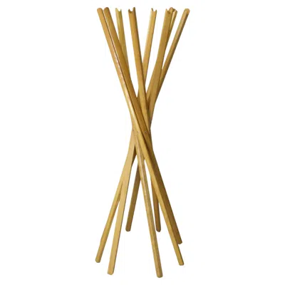 Pre-owned Zanotta Mid-century Modern Coat Rack By , Maple Wood, Italy, 1974 In Brown