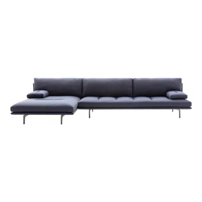 Pre-owned Zanotta Milano+ Modular Sofa In Purple Upholstery With Nickel-satin Frame