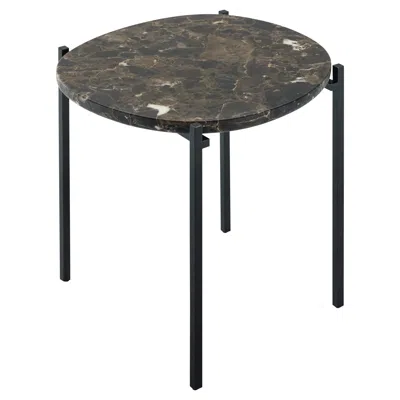 Pre-owned Zanotta Niobe Small Table With Emperador Marble Top By Federica Capitani In Black