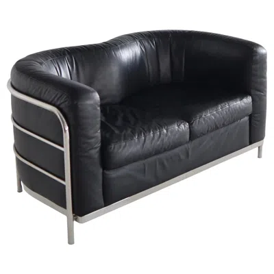 Pre-owned Zanotta Onda Loveseat By De Pas, D'urbino, And Lomazzi In Black