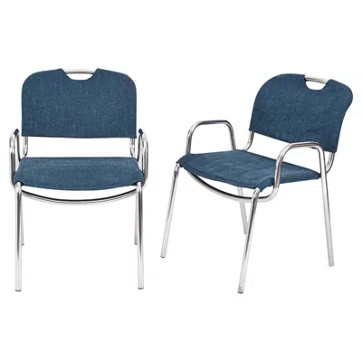 Pre-owned Zanotta Pair Of Blue Castiglietta Dining Chairs By Castiglioni For , Italy 1960s