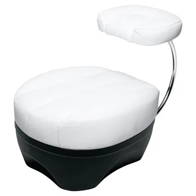 Pre-owned Zanotta Primate Kneeling Stool In White Leather By Achille Castiglioni