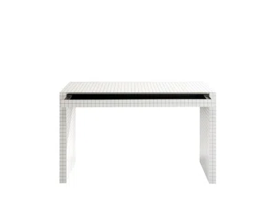 Pre-owned Zanotta Quaderna 2750 Writing Desk In White Plastic Laminate By Superstudio