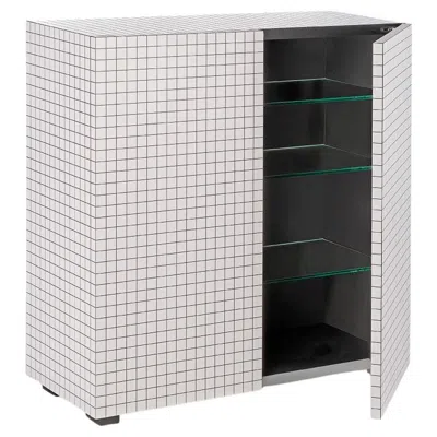 Pre-owned Zanotta Quaderna 757 Cupboard By Superstudio In Gray