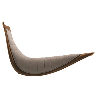 Pre-owned Zanotta Rider Tilting Chaise Longue In Brown Fabric By Ludovica+roberto Palomba