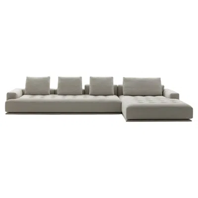 Pre-owned Zanotta Shiki Modular Sofa In Tocco Fabric & Wooden Base By Damian Williamson In Gray