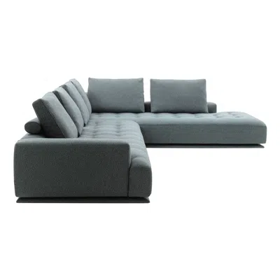 Pre-owned Zanotta Shiki Sofa In Quinoa Fabric With Wooden Base By Damian Williamson In Black