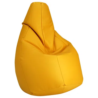 Pre-owned Zanotta Small Sacco In Yellow Vip Fabric By Gatti, Paolini, Teodoro