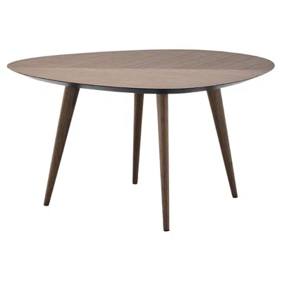 Pre-owned Zanotta Small Tweed Table In Walnut Top And Frame By Garcia Cumini In Brown