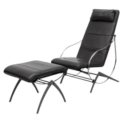 Pre-owned Zanotta Smirne Lounge Chair By G. Gualtierotti And M.d. Stelle For  1988 In Black
