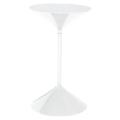 Pre-owned Zanotta Tempo Small Table In White Finish With Lacquered Top By Prospero Rasulo