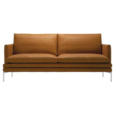Pre-owned Zanotta William Monobloc Small Sofa In Brown Leather By Damian Williamson