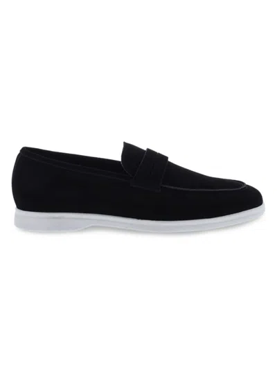 Zanzara Men's Pompeii Suede Loafers In Black