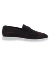 Zanzara Men's Pompeii Suede Loafers In Brown