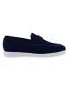 Zanzara Men's Pompeii Suede Loafers In Navy
