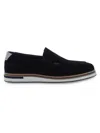 Zanzara Men's Rovigo Suede Loafers In Black