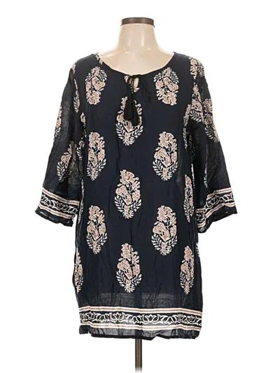 Pre-owned Zanzea Collection 3/4 Sleeve Blouse In Black