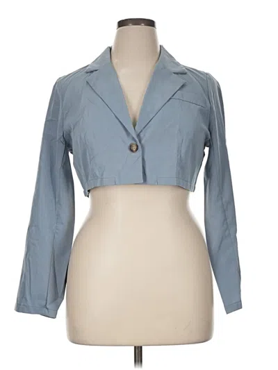 Pre-owned Zanzea Collection 3/4 Sleeve Blouse In Blue