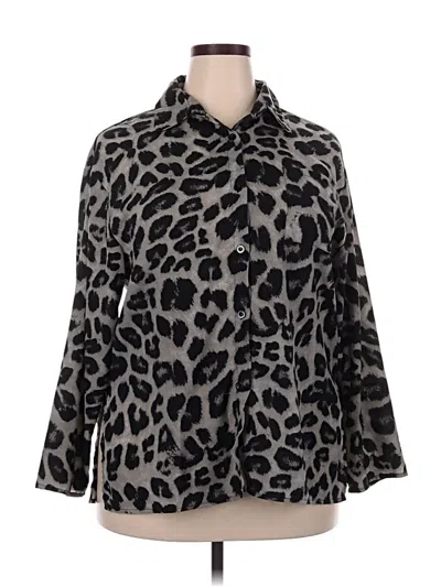 Pre-owned Zanzea Collection 3/4 Sleeve Blouse In Gray