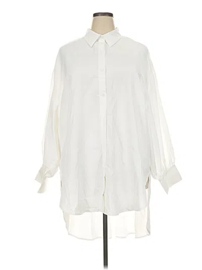 Pre-owned Zanzea Collection 3/4 Sleeve Blouse In Ivory