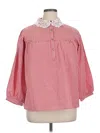 Zanzea Collection 3/4 Sleeve Blouse In Pink
