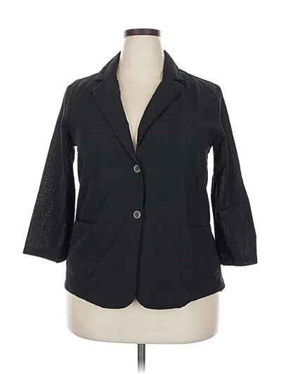 Pre-owned Zanzea Collection 3/4 Sleeve Button Down Shirt In Black