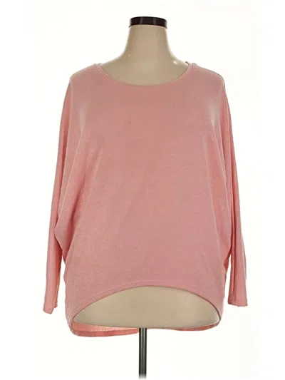 Pre-owned Zanzea Collection 3/4 Sleeve Top Pink Boatneck Tops
