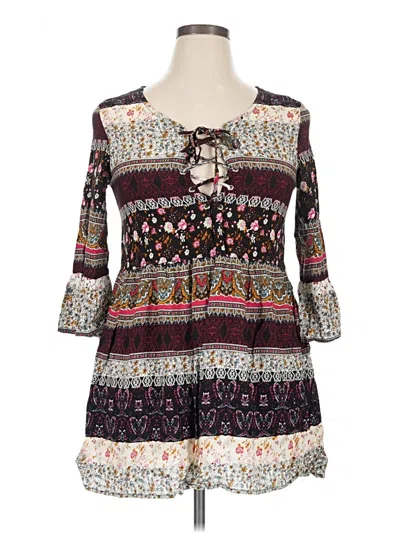 Pre-owned Zanzea Collection Casual Dress In Black