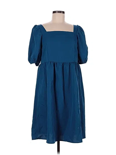 Pre-owned Zanzea Collection Casual Dress In Blue