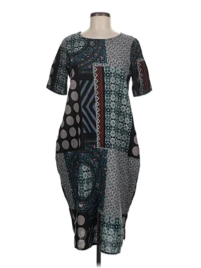 Pre-owned Zanzea Collection Casual Dress In Gray