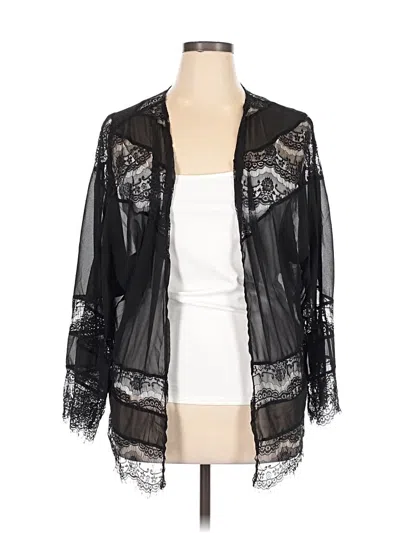 Pre-owned Zanzea Collection Kimono In Black