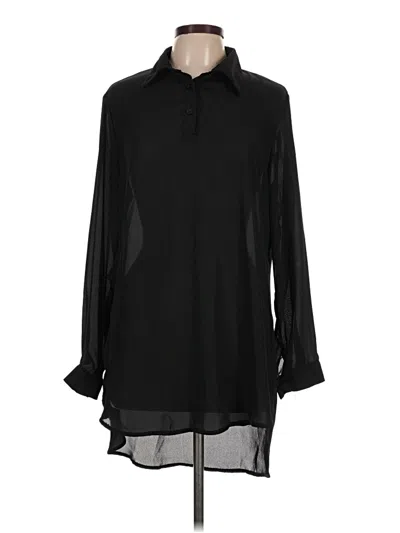 Pre-owned Zanzea Collection Long Sleeve Blouse In Black