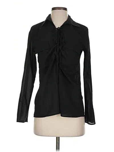 Pre-owned Zanzea Collection Long Sleeve Blouse In Black
