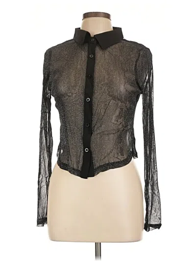 Pre-owned Zanzea Collection Long Sleeve Blouse In Black