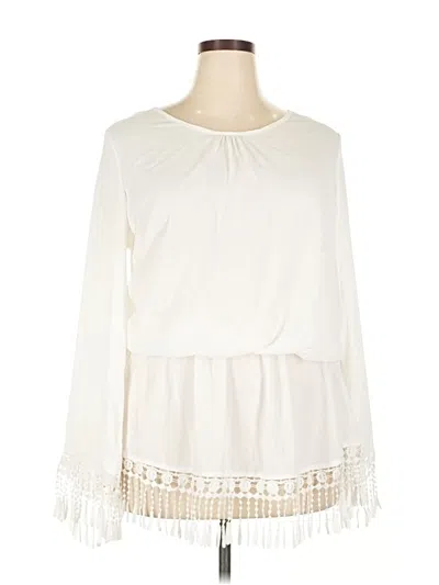 Zanzea Collection Long Sleeve Blouse In Ivory