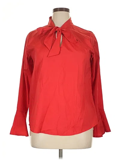 Pre-owned Zanzea Collection Long Sleeve Blouse In Red