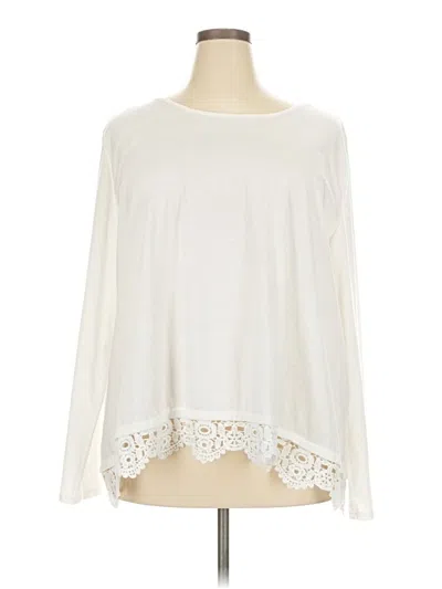 Pre-owned Zanzea Collection Long Sleeve T-shirt In White