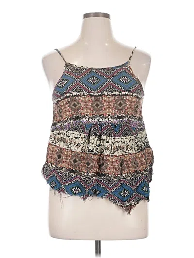 Pre-owned Zanzea Collection Sleeveless Blouse In Brown