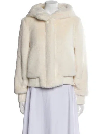 Pre-owned Zapa Paris Fur Jacket In Neutral