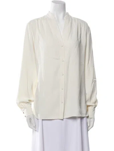 Pre-owned Zapa Paris Long Sleeve Button-up Top W/ Tags In Neutral